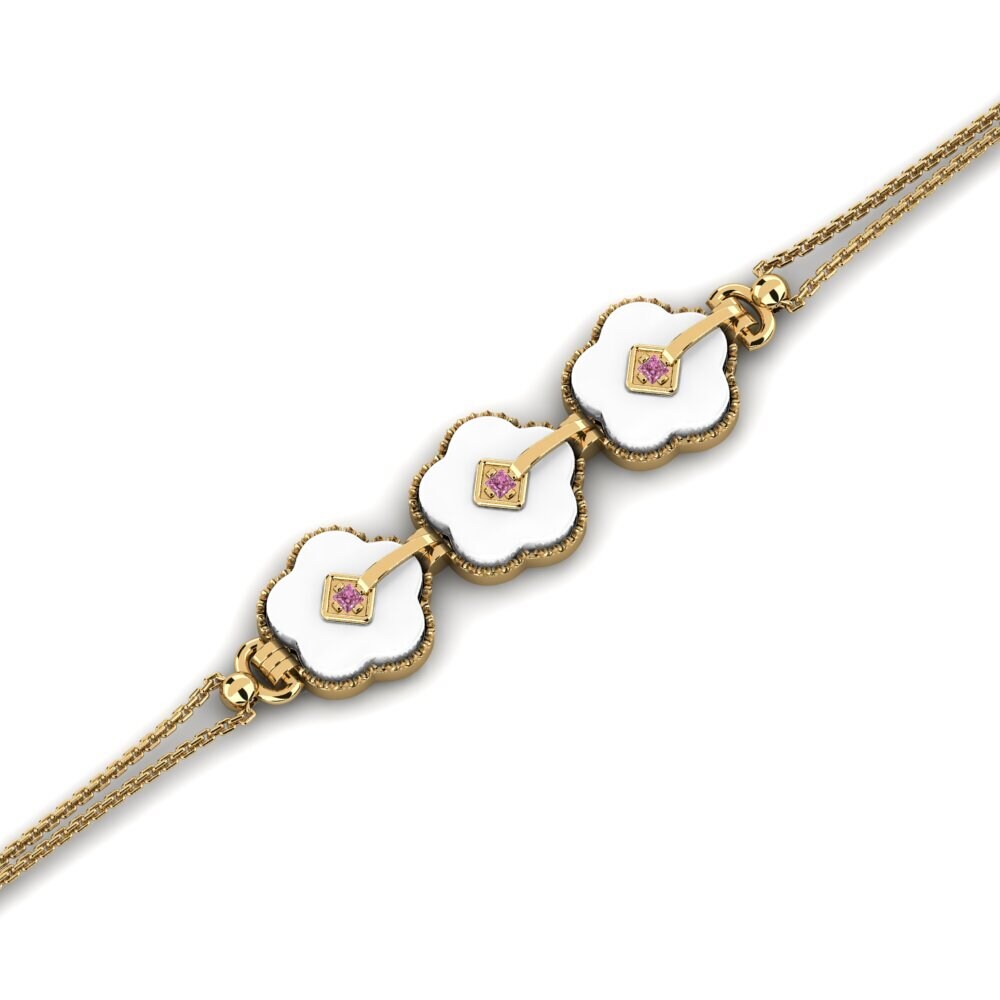 14K Yellow Gold Rhodolite Garnet Bracelet Flannagan