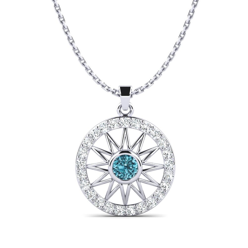 Blue Zircon Women's Pendant Flantien