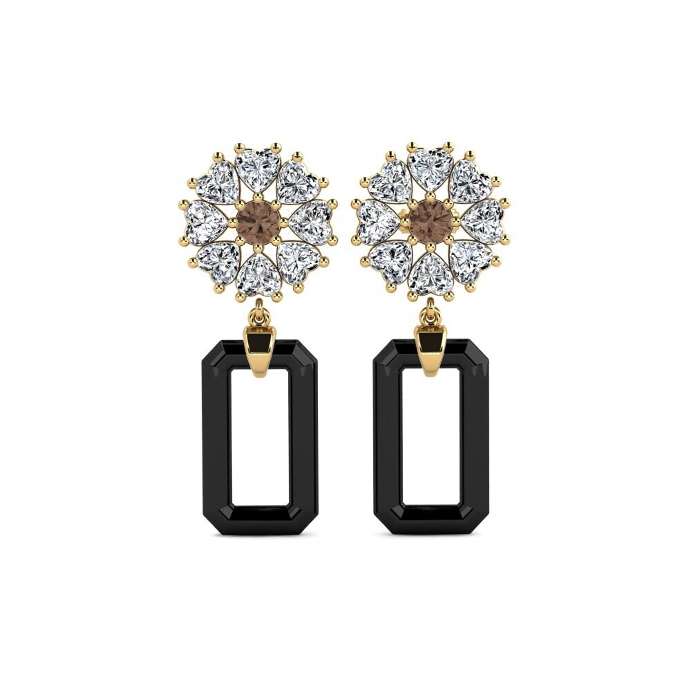 Round Smoky Quartz Women's Earring Fleenor