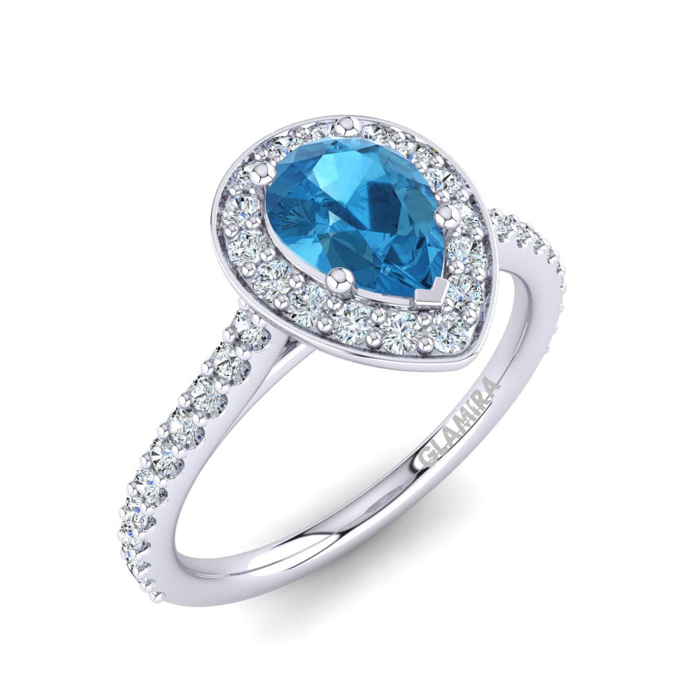 Blue Topaz Engagement Ring Fleta