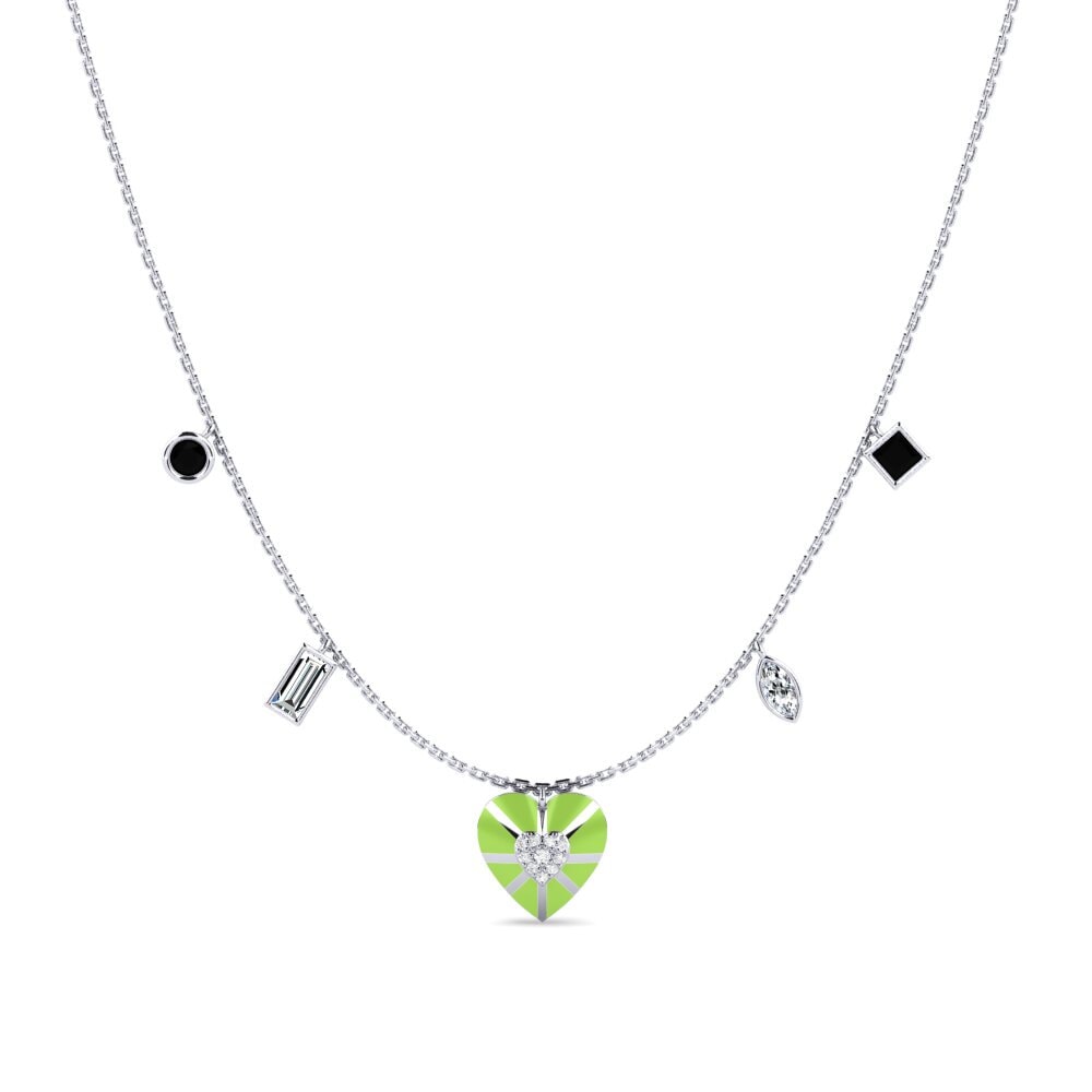 Black Sapphire Women's Necklace Fleurie