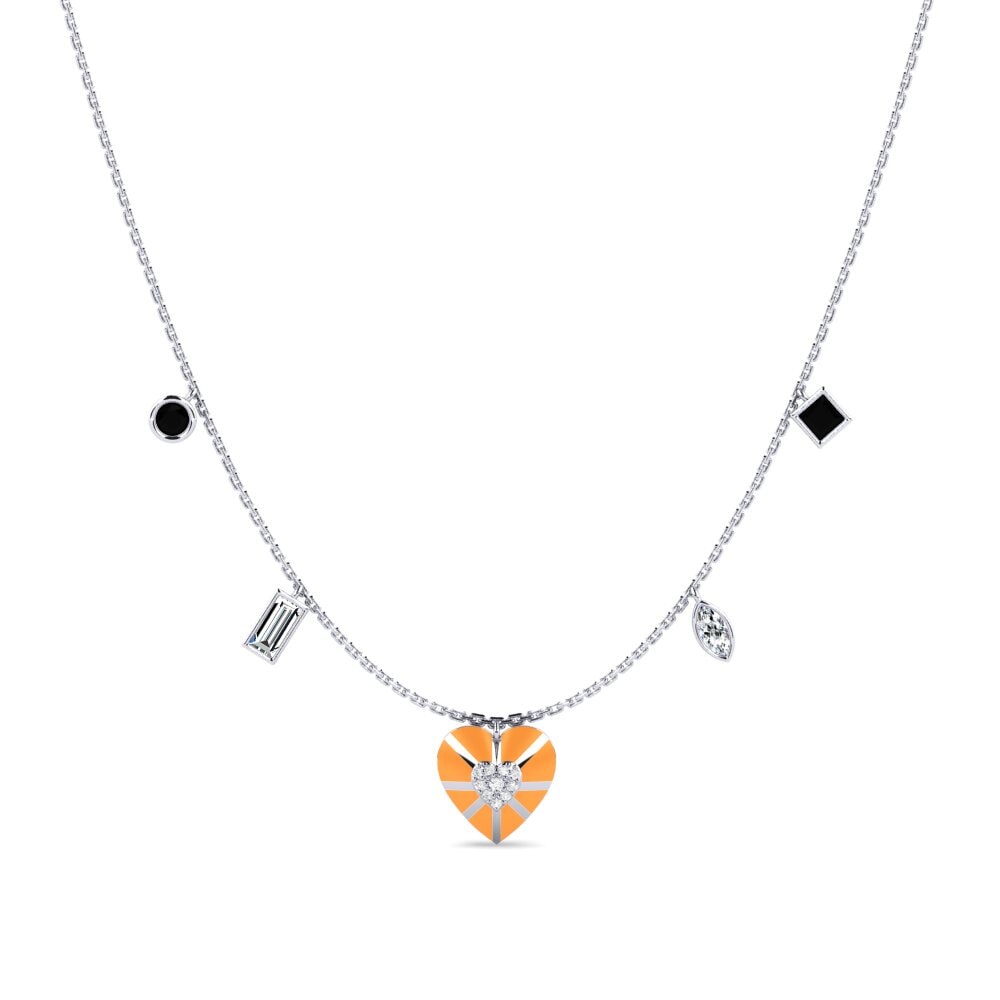 Black Sapphire Women's Necklace Fleurie