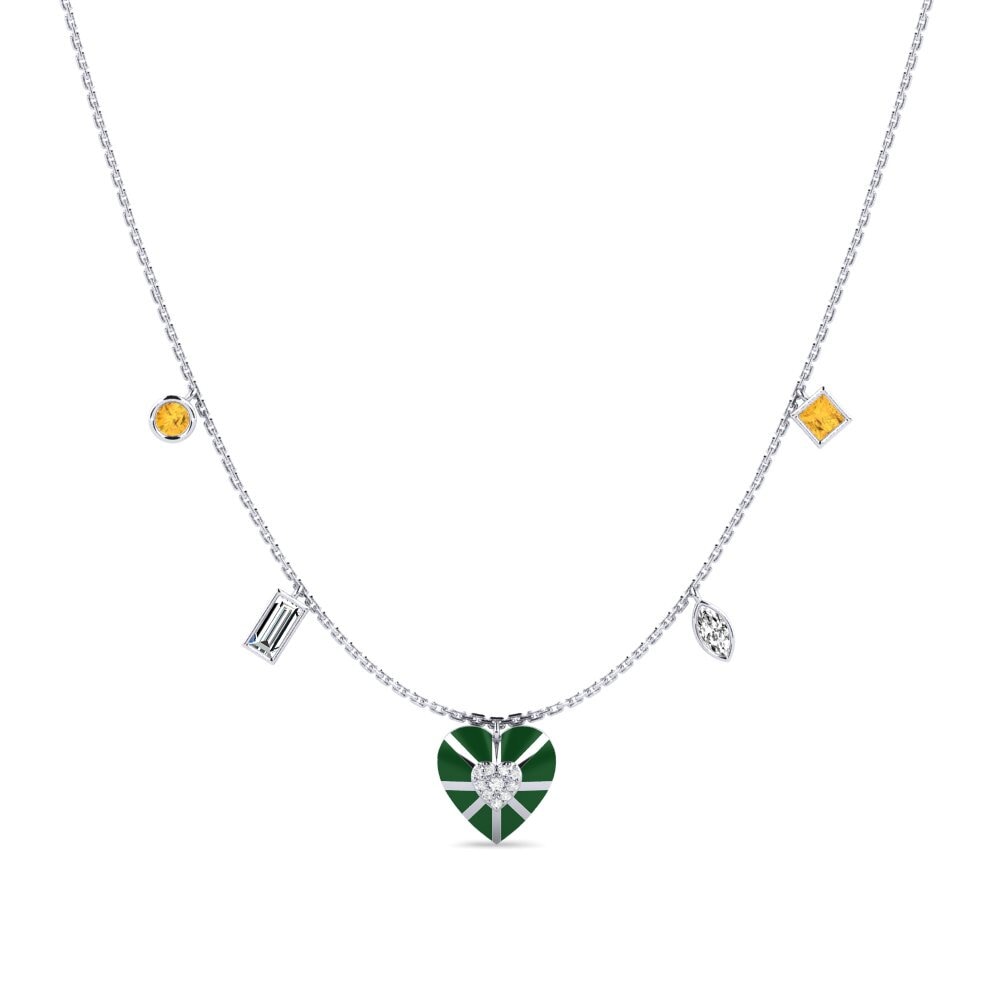 Citrine Women's Necklace Fleurie