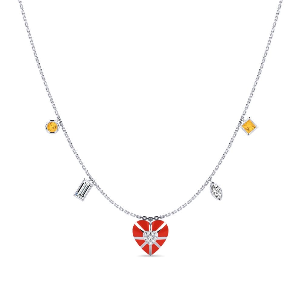Citrine Women's Necklace Fleurie
