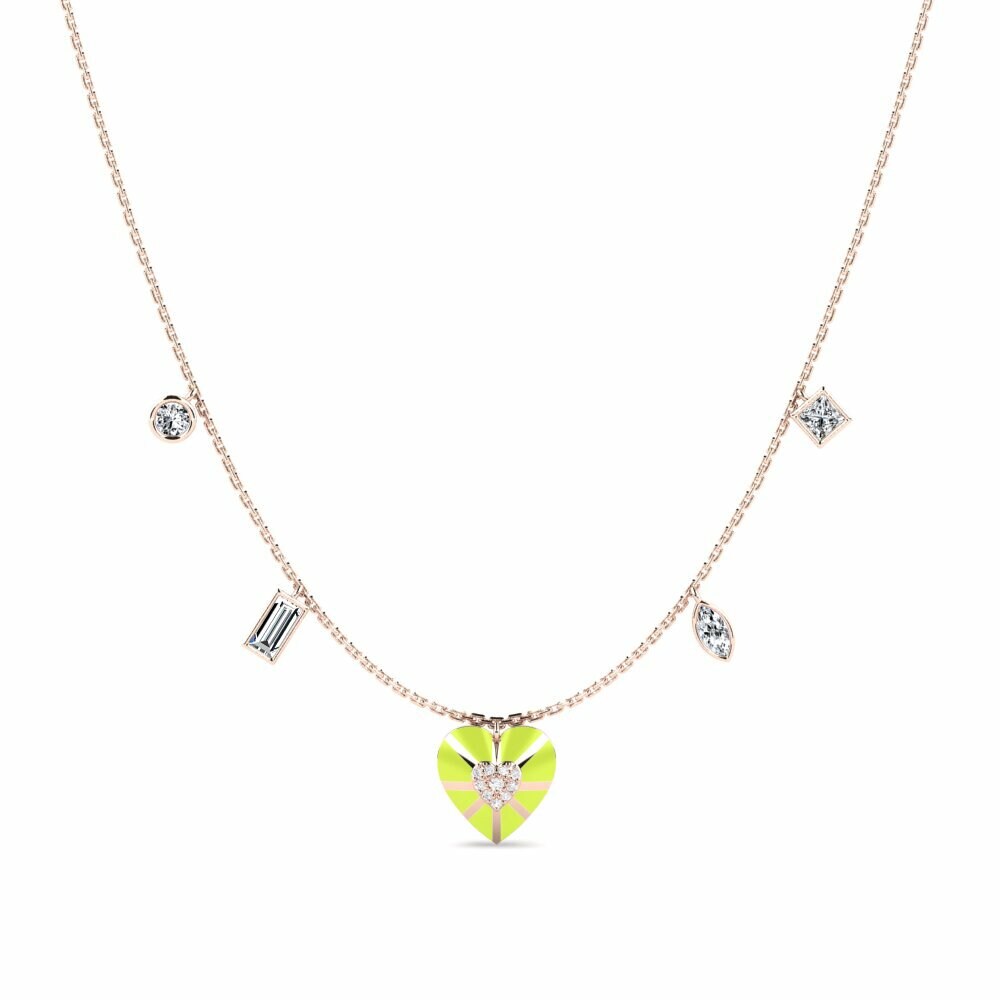 Vàng Hồng 14K Đá Zirconia Dây chuyền nữ Fleurie