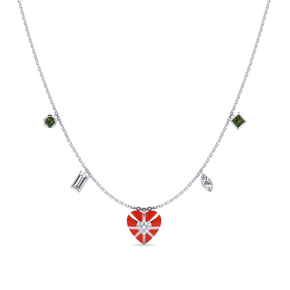 Zafiro Verde Collar de Mujer Fleurie