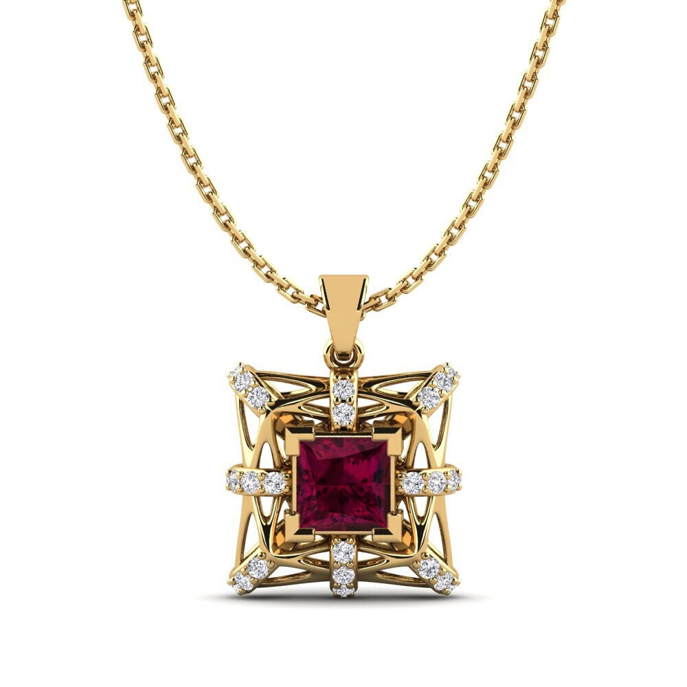Princess Rhodolite Garnet Women's Pendant Flirtini