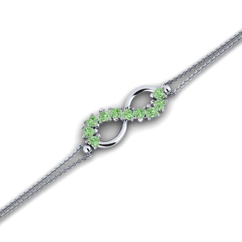 Paladio Diamante Verde Pulsera de Mujer Floa