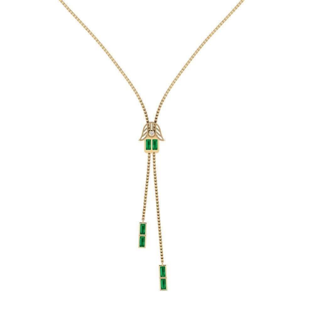Green Zirconia Women's Necklace Floraison