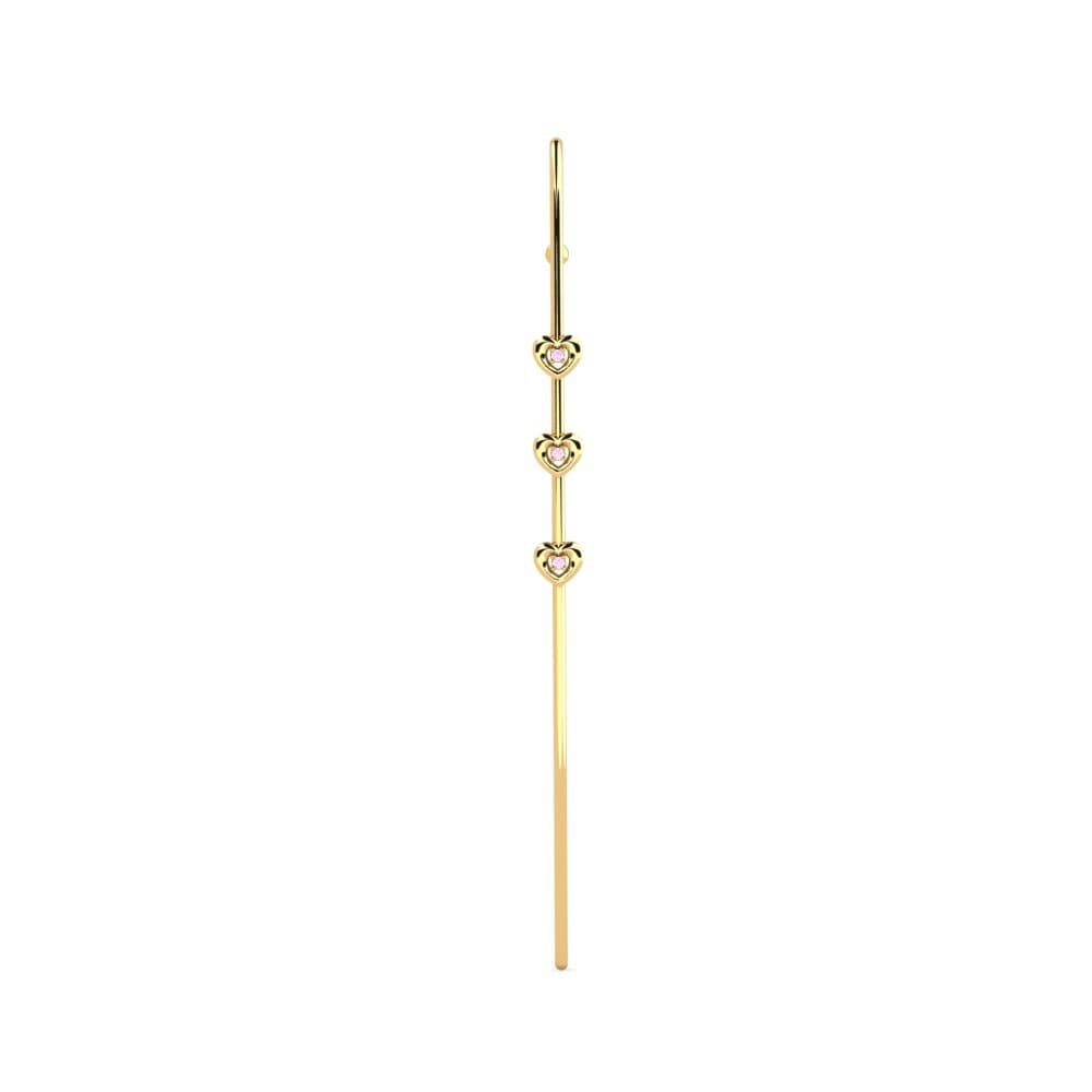 14ct Yellow Gold Pink Sapphire Ear Piercing Florena