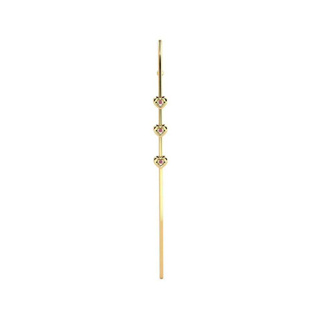Gelbgold 585 Rhodolit-Granat Ohrpiercings Florena