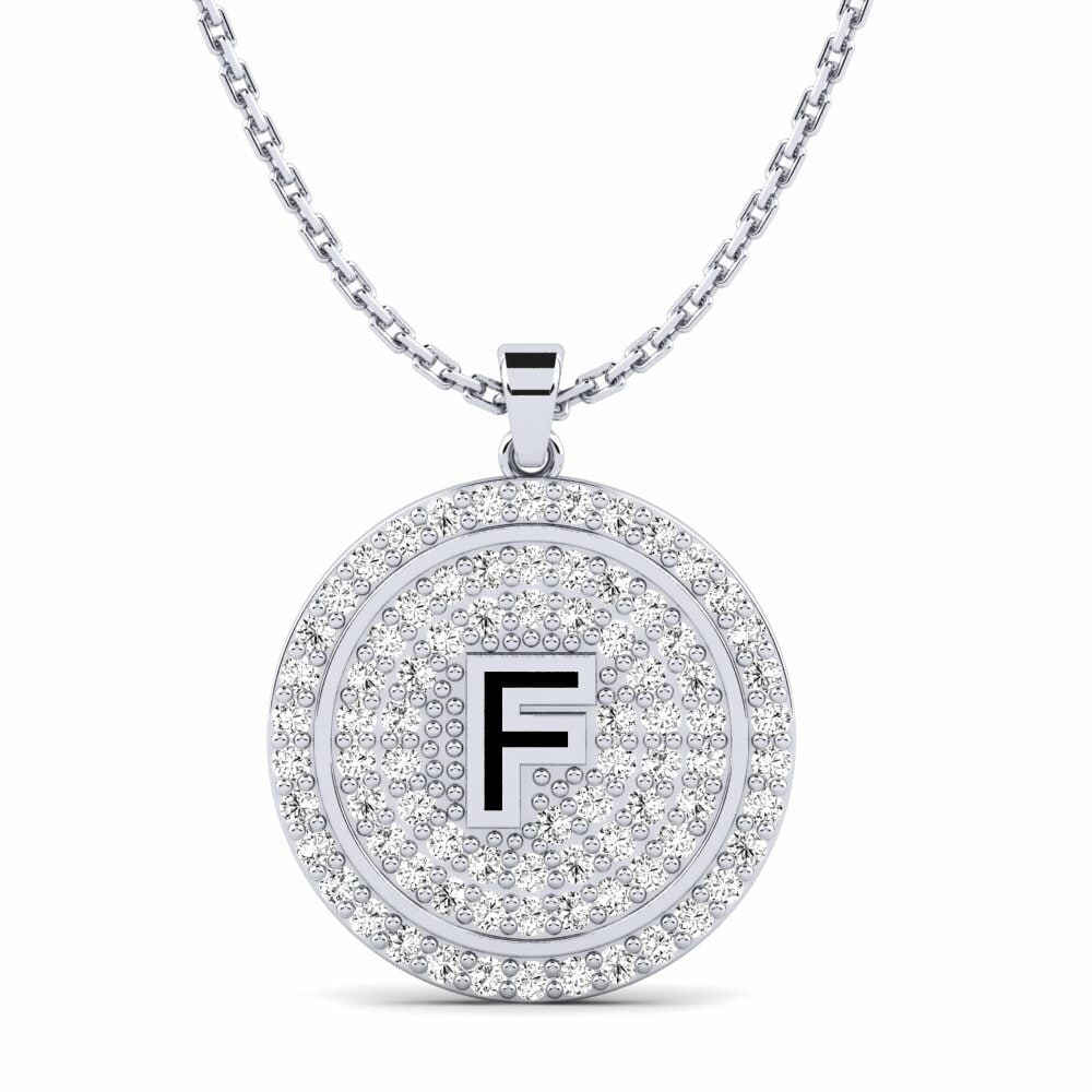 Palladium trắng Đá Moissanite Mặt dây chuyền nữ Florenciat - F