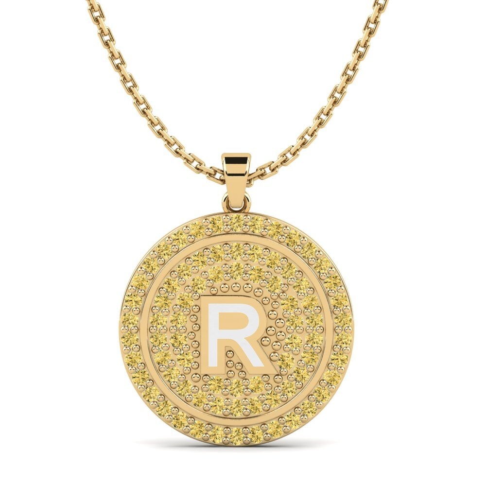 Gelber Diamant Damen anhänger Florenciat - R