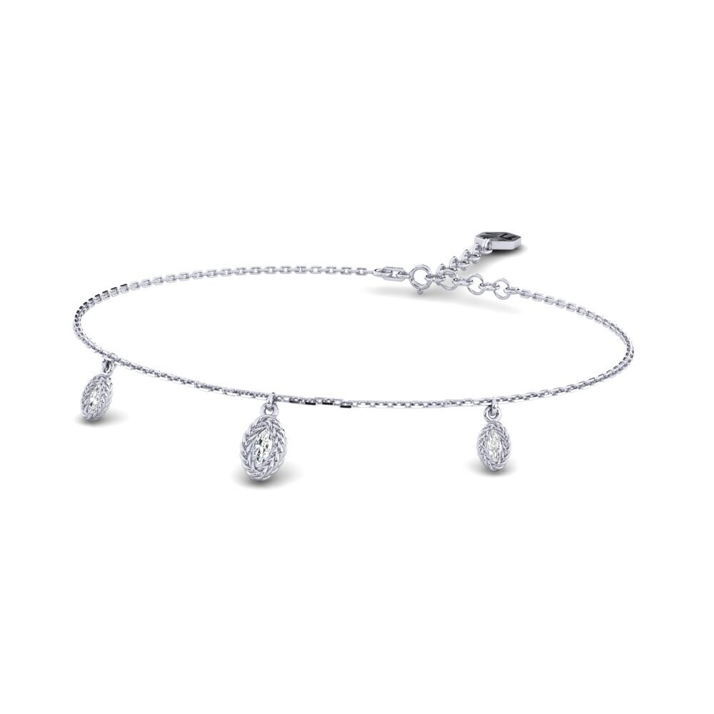 Palladium 950 Zircone Bracelet pour femme Flosiva