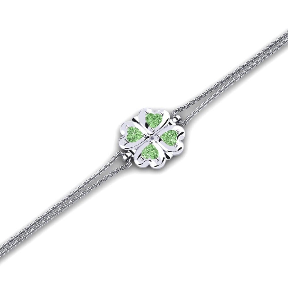 Paladio Diamante Verde Pulsera de Mujer Floury