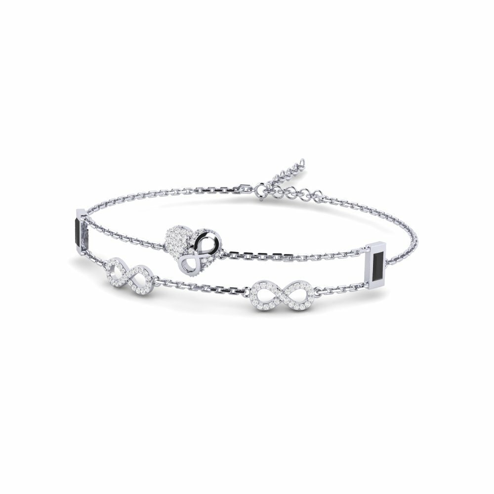 14k White Gold Women's Bracelet Fluido