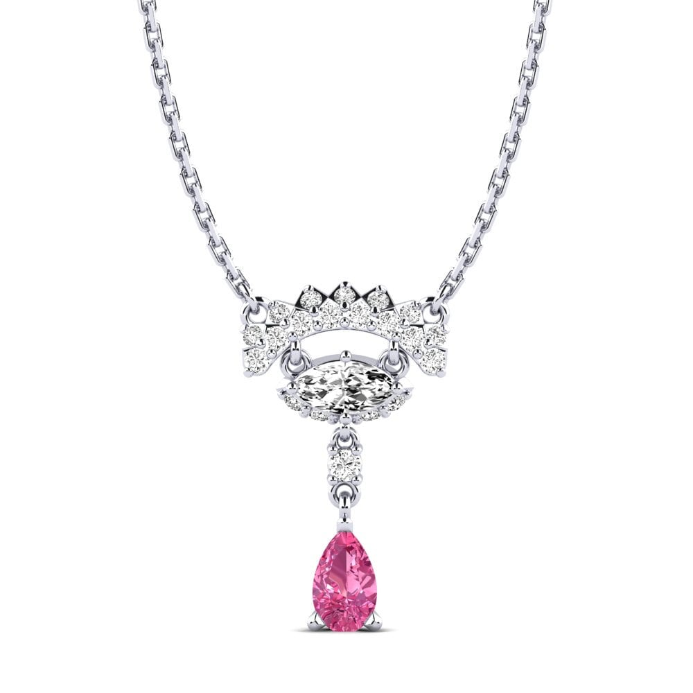 Pink Tourmaline Women's Necklace Fluo