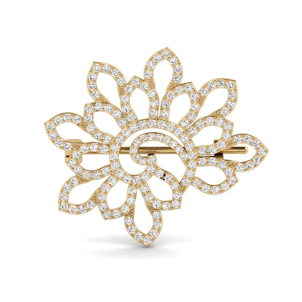 Moissanite Brooch Focle