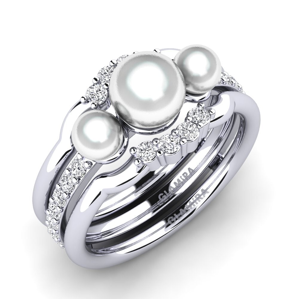 18ct White Gold Diamond Ring Foicer SET
