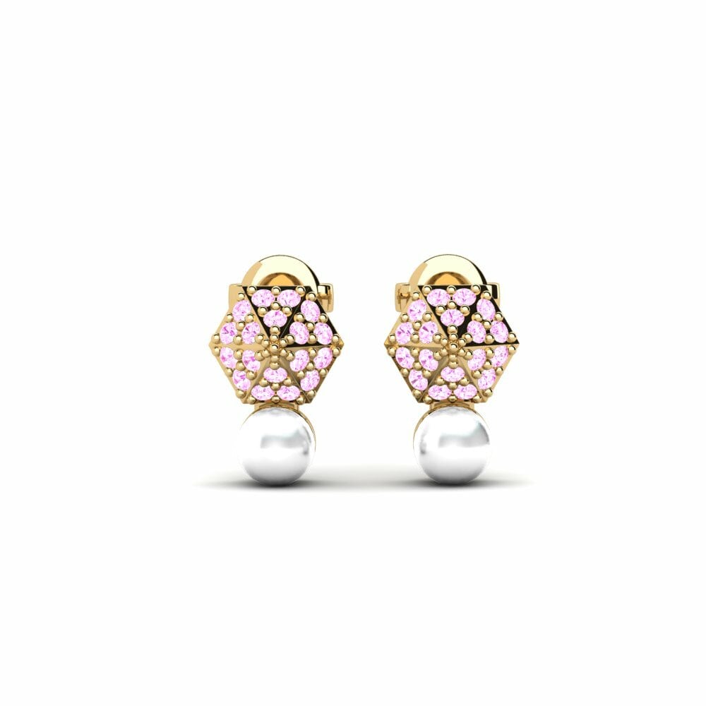 Saphir Rose Boucle d'oreille femme Folbinlik
