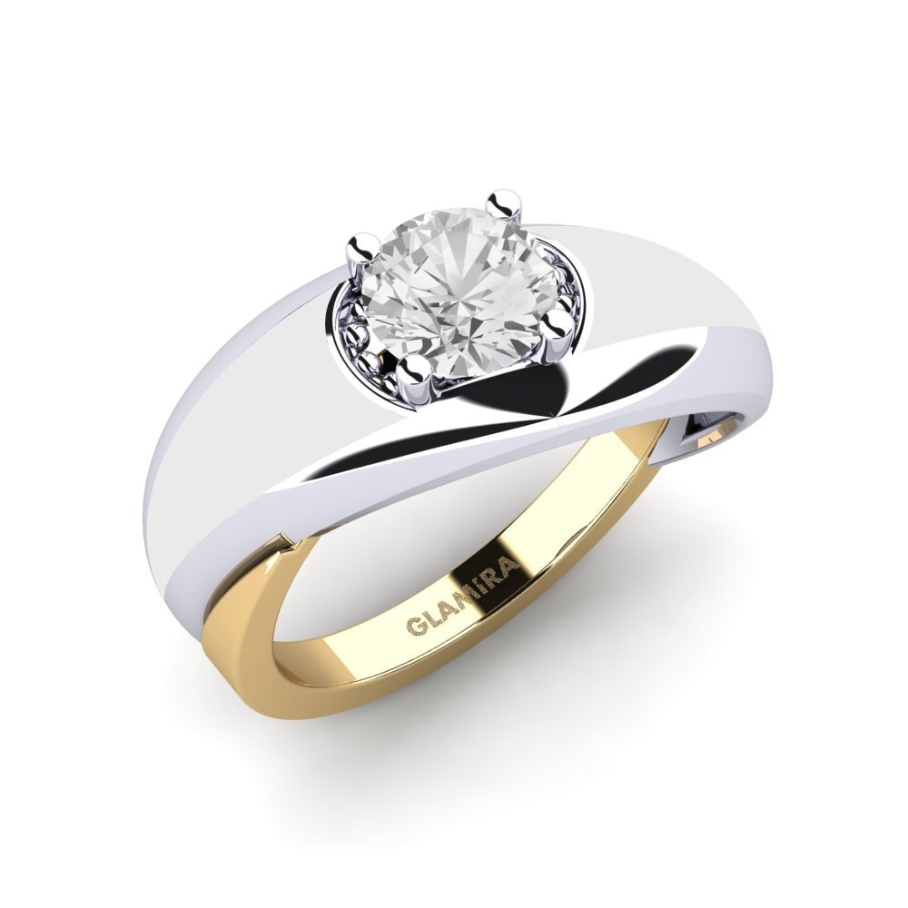 Weißer Saphir Ring Foldent