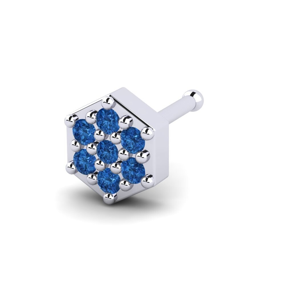 Donker Blauwe Zirkoon Neus Pin Fomalha