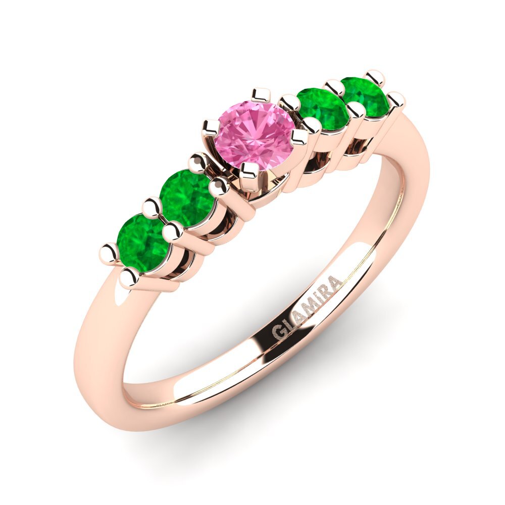 9K Rose Gold Engagement Ring Fonda 0.16 crt