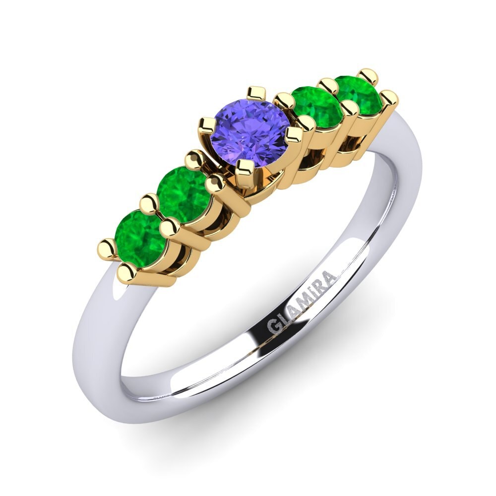14ct White & Yellow Gold Engagement Ring Fonda 0.16 crt