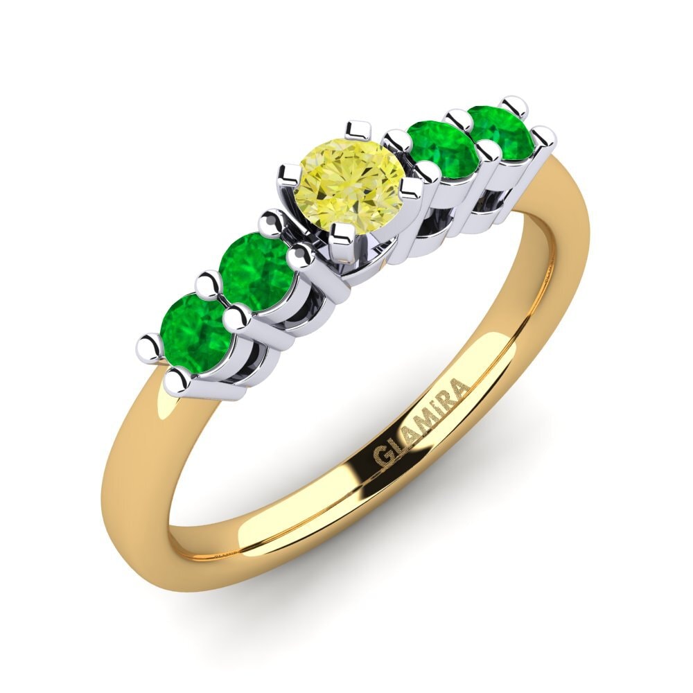 14ct Yellow / White Gold Engagement Ring Fonda 0.16 crt