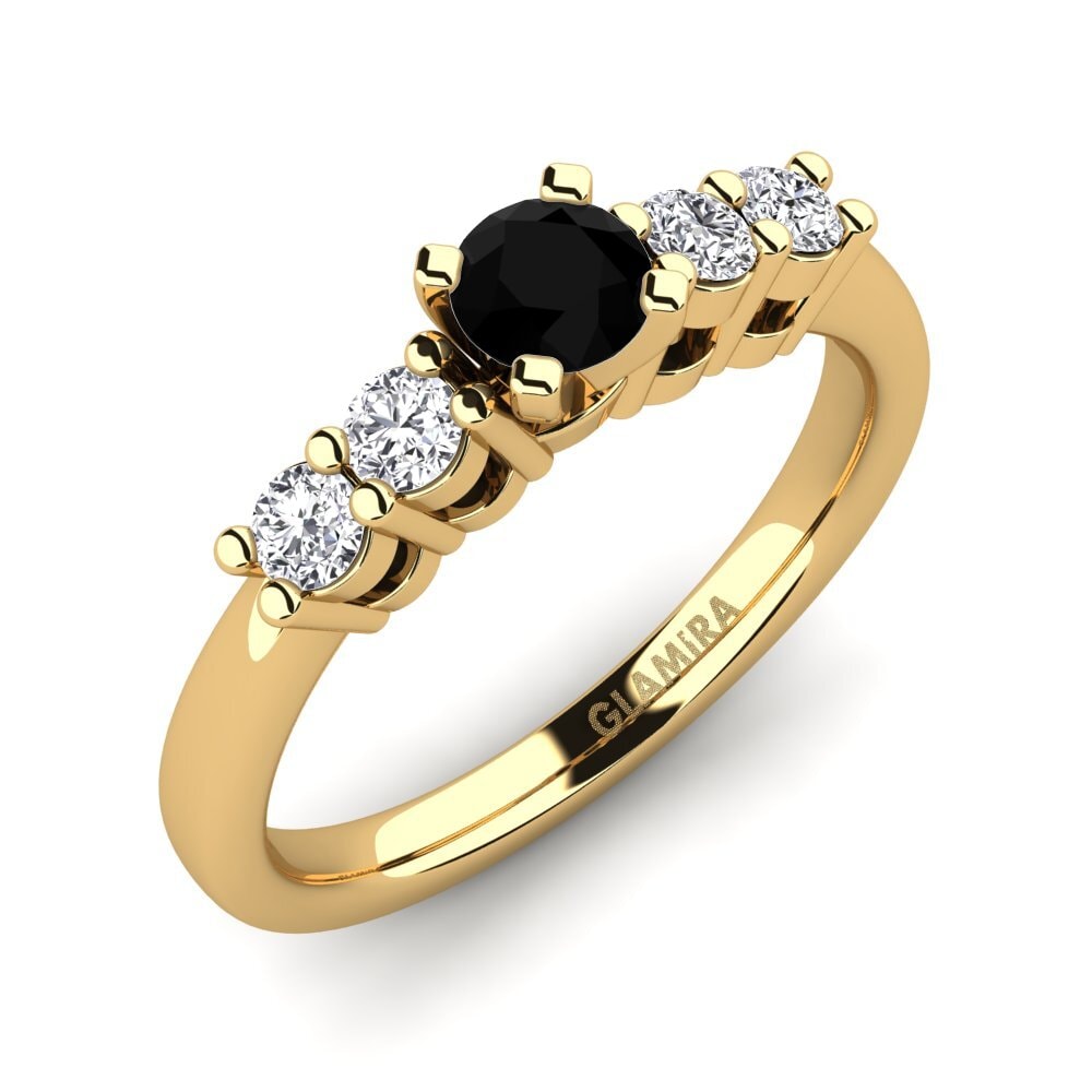 Black Onyx Engagement Ring Fonda