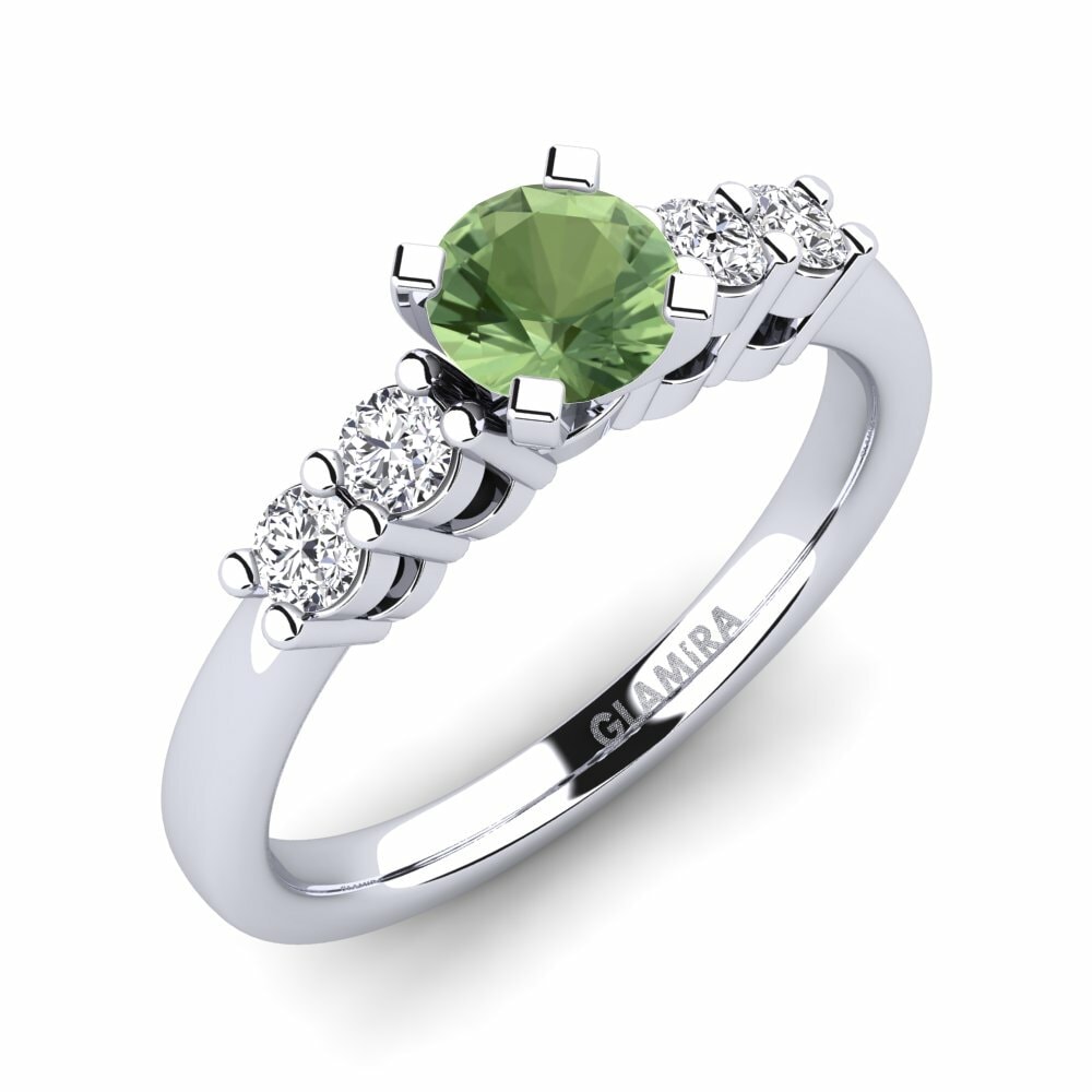 Green Sapphire Engagement Ring Fonda 0.5 crt