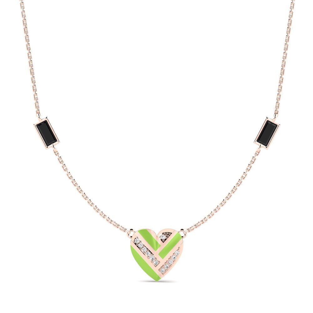 Ónix Negro Collar de Mujer Fondle
