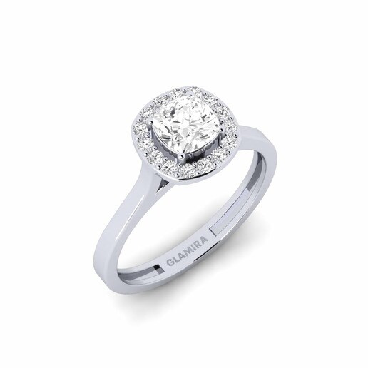 Ring Fontaine 585 White Gold & White Sapphire