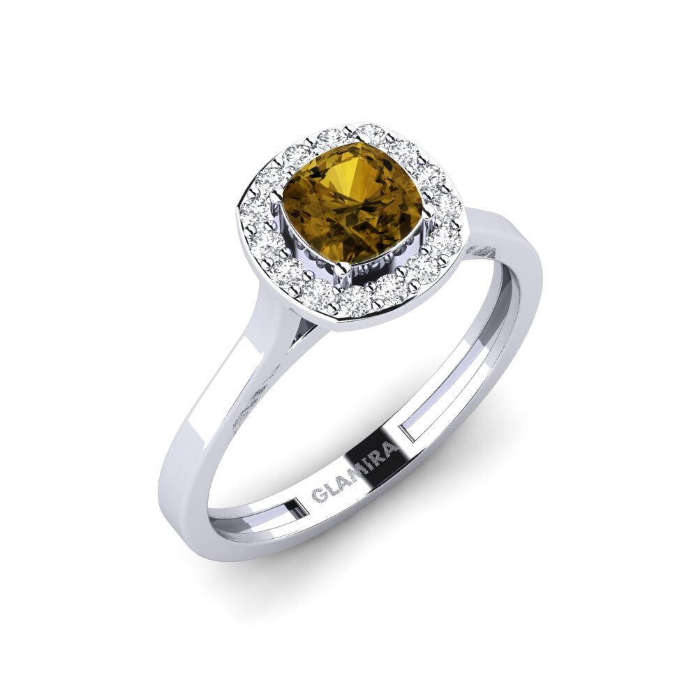 Brown Zircon Engagement Ring Fontaine