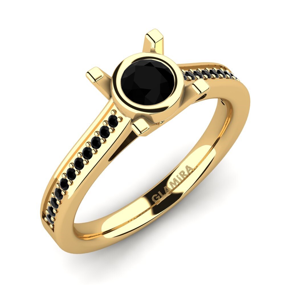 Black Diamond Engagement Ring Fontanne
