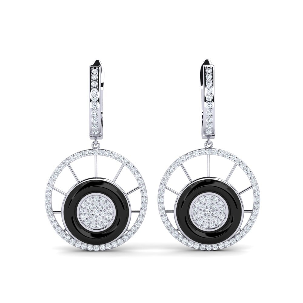 950 Palladium Diamond Women's Earring Fontes