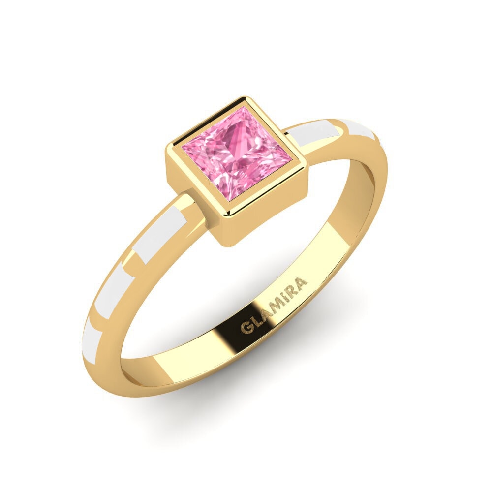 Saphir Rose Bague de fiançailles Forcomiced