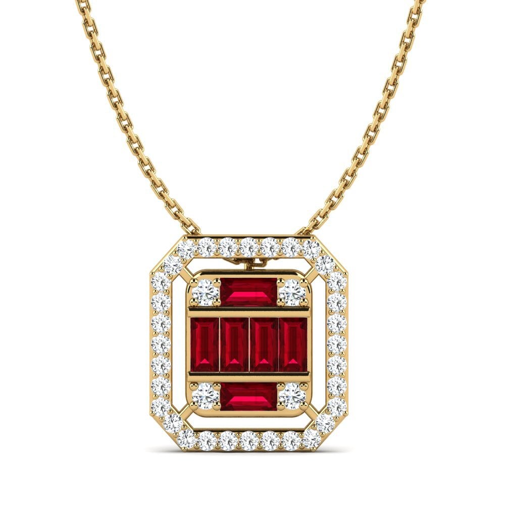 Red Zirconia Women's Pendant Fore