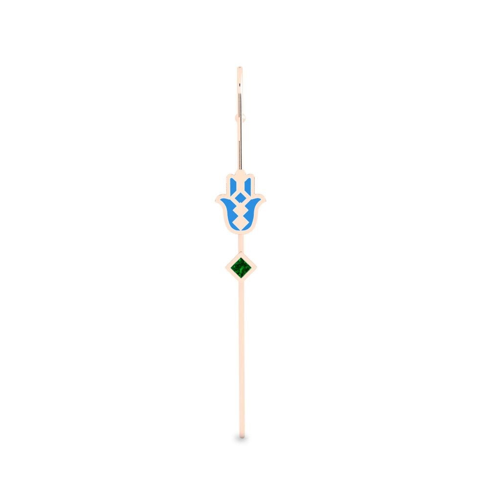 Rotgold 585 Grüner Zirkonia Ohrpiercings Formue