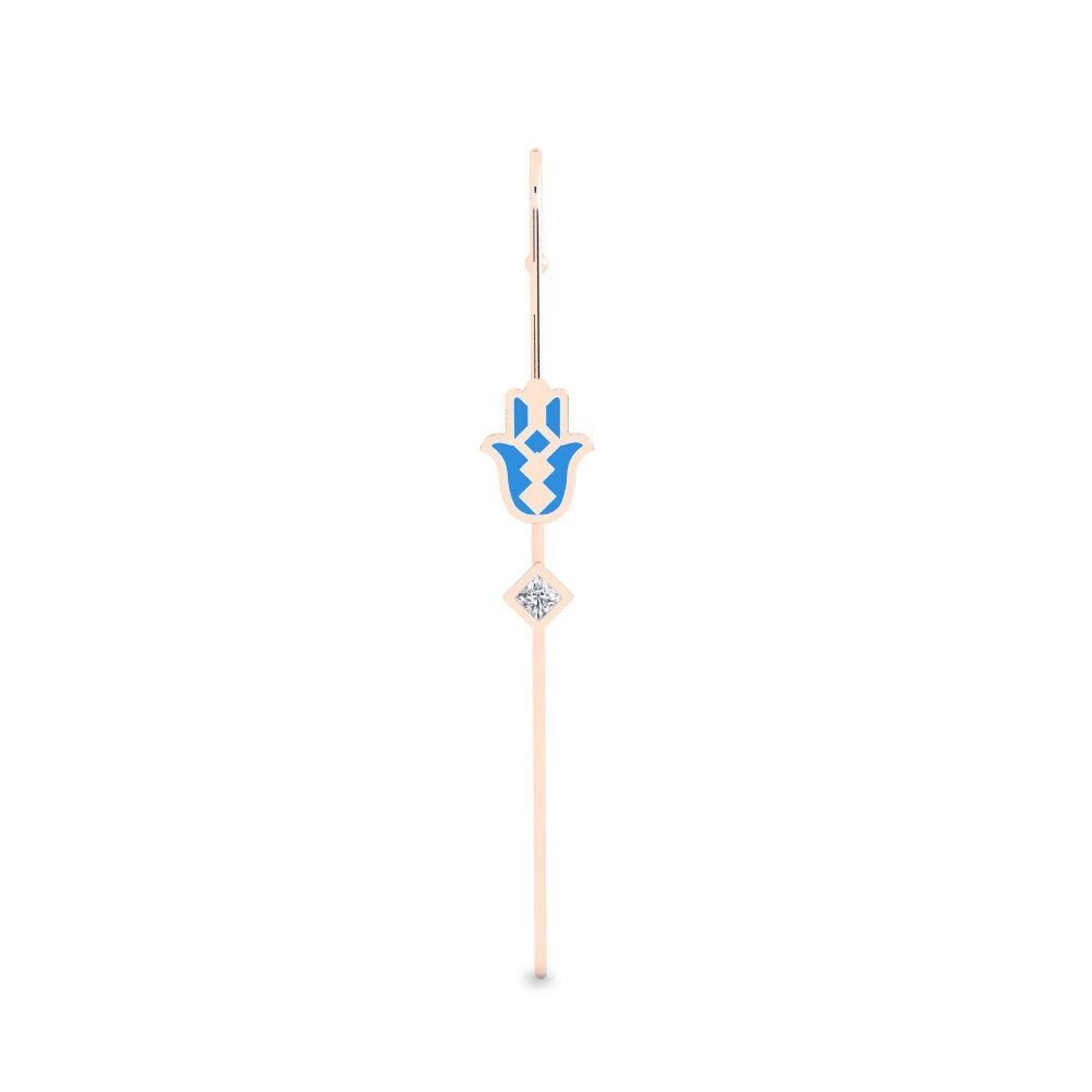 Różowe Złoto 585 Moissanit Piercing uszu Formue