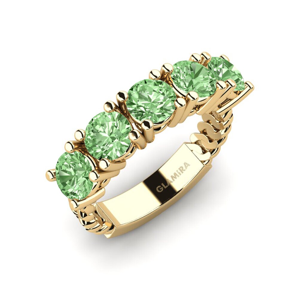 Diamante Verde Anillo de compromiso Forxz