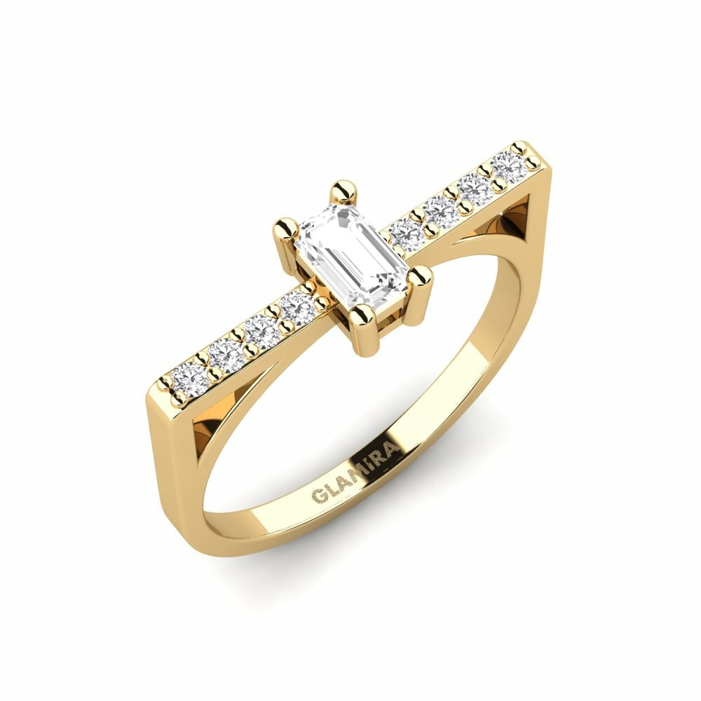 Oro Giallo 375 Anello di fidanzamento Fougeres