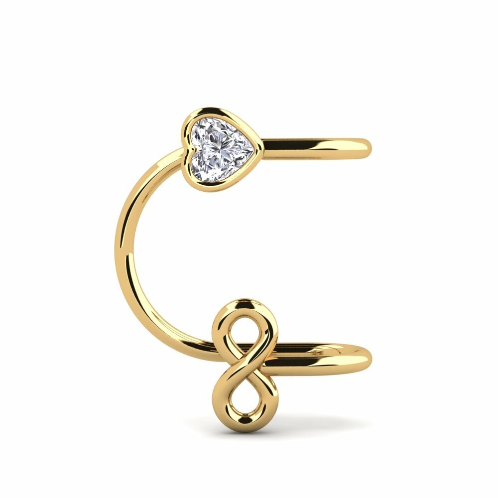 Brazalete de oreja Ear Cuffs Pendientes Foutch Oro Amarillo 375 Diamante