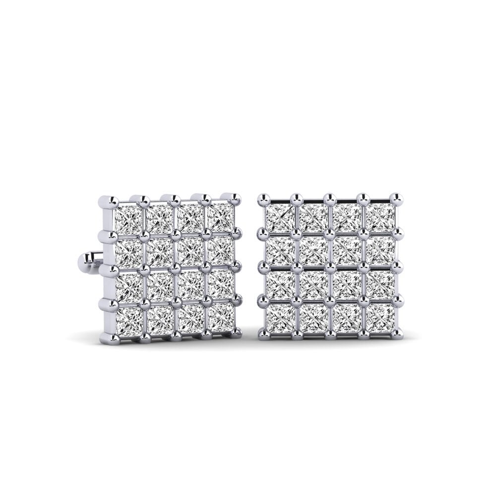 585 Hvidguld Moissanite Manchetknap Fox