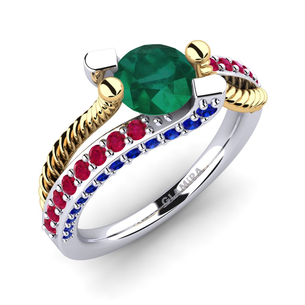 14K White & Yellow Gold Engagement Ring Fraga