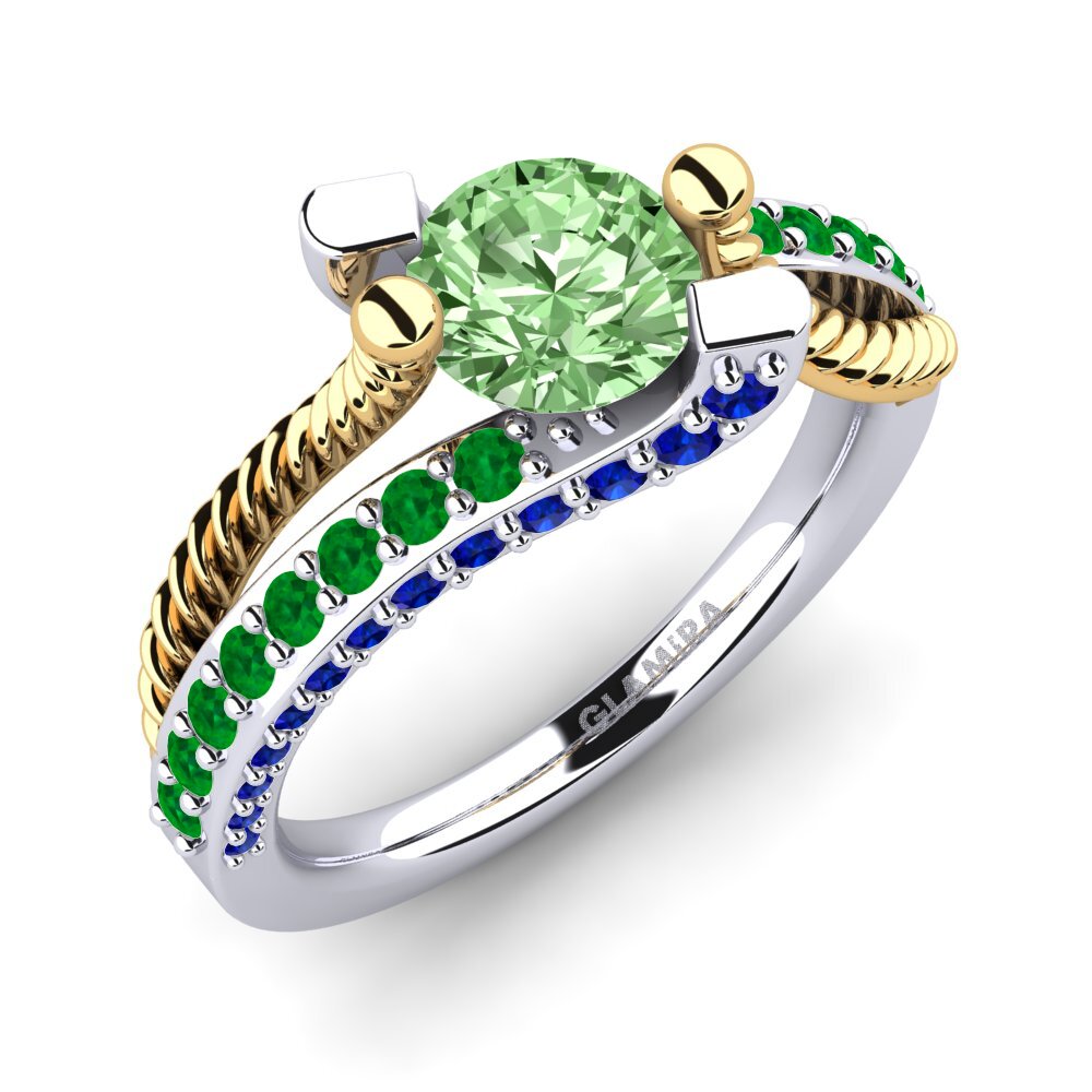 14ct White / Yellow Gold Engagement Ring Fraga