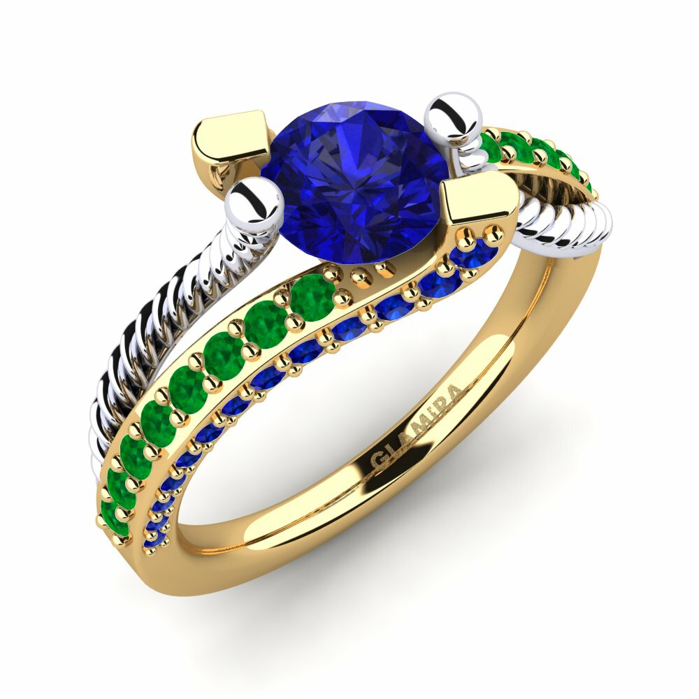 Safiro (Creado en Laboratorio) Anillo de compromiso Fraga