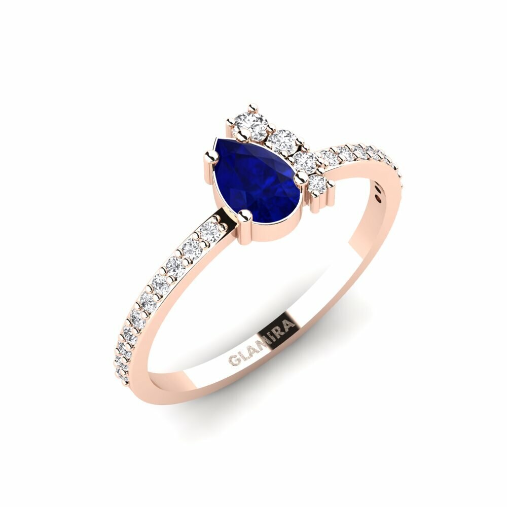 Oro Rosso 585 Anello di fidanzamento Fragos