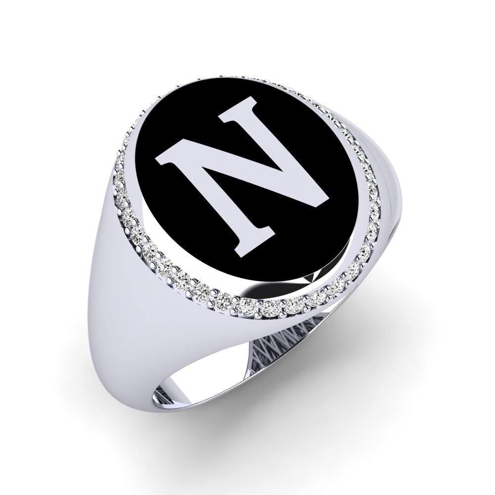 Moissanita Anillo de dedo meñique para hombre Frah - N