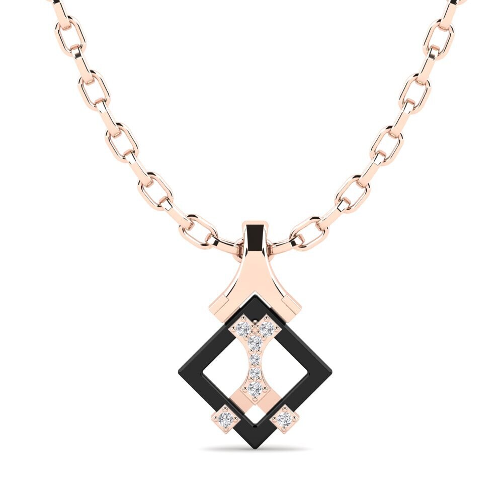14ct Rose Gold Lab Grown Diamond Men's Pendant Frampton